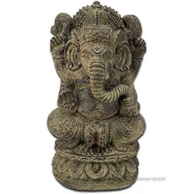 Ganesha Skulptur Hindu Gottheit Glück Statue ca. 35 cm Elefant-Kopf Stein Figur