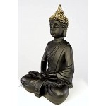 ROOMind Deko Buddha Figur Orientalische Deko für Wohnzimmer Bad und Garten Höhe 39cm Wetterbeständige Deko Skulptur für Innen und Außen