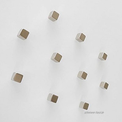 10 Neodym Würfel Magnete für Glas Magnettafel Magnetwand Magnetboard Memoboard