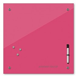Bilderdepot24 Memoboard 40 x 40 cm 24 Farben rosa pink Glas Glasboard Glastafel Magnetwand Pinnwand Mehrzwecktafel Farbton Grundfarbe einfarbige Schreibtafel