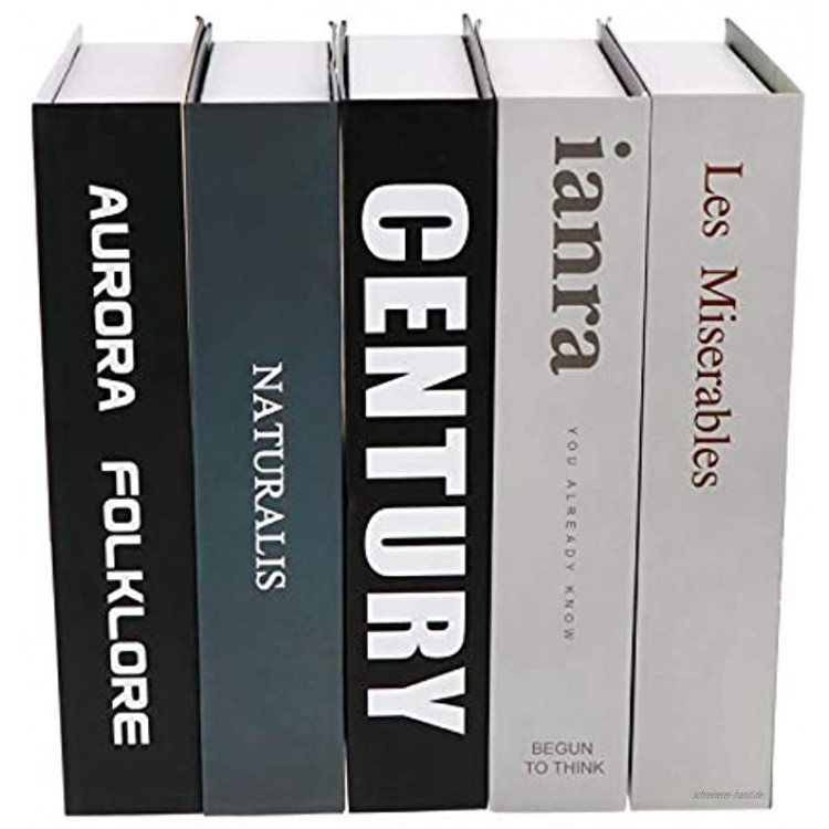 NUOBESTY 5 Stück Bücher falsche Bücher Deko-Bücher moderner Stil zum Befüllen eines Bücherregals für zu Hause für die Dekoration eines Kaffeegeschäfts