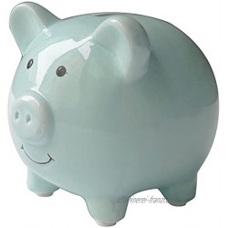 feifuns Keramik Sparschwein Mini kleine süße Münze Sparbüchse Geld sparen Bargeld Spaß Geschenk Münzbank für Kinder Mädchen Jungen Größe: 9 x 8 x 8,5 cm L x B x H Grün