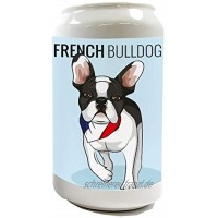 Spardose Sparbüchse Geld-Dose Wiederverschließbar Farbe Weiß Tierarzt Praxis Motiv französische Bulldogge Keramik Bedruckt
