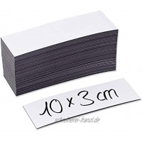 50 beschreibbare Magnet-Etiketten MAGSTICK® mag_815 I 10 x 3 cm I weiß I magnetische Beschriftungsfolie beschreibbar Magnet-Streifen zum Beschriften