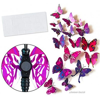 Butterfly Kühlschrankmagnete Magnete 36 Stück Set，schlagfestem Kunststoff Schmetterling Dekorationen,schöne dekorative Magnete für Zuhause für Kühlschrank Magnettafel,Wand-Dekor