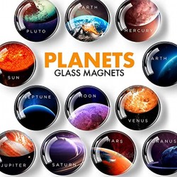 Planet Sonnensystem Magneten – Solar System Weltraum Astronomie Magneten Kühlschrank Magneten für Kinder – Planet Weltraum Magnet Set – Mini Magnete für Whiteboard – Magnete Kühlschrank – 12 St