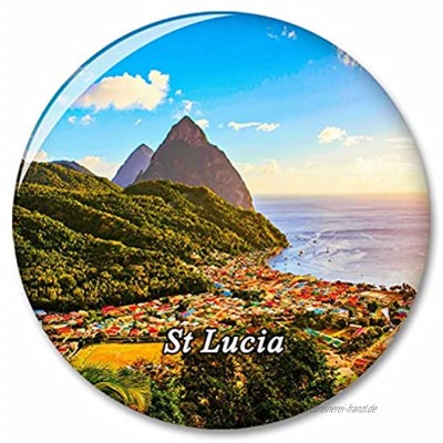 St. Lucia Kühlschrank Magnete Dekorative Magnet Flaschenöffner Tourist City Travel Souvenir Collection Geschenk Starker Kühlschrank Aufkleber