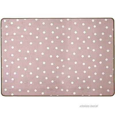 Primaflor Ideen in Textil Kinder-Teppich Punto Gepunktet Pastell Rosa 100x150 cm Hochwertiger Pflegeleichter Spielteppich für Kinderzimmer und Babyzimmer Spielmatte für Mädchen