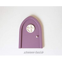 Violette Elfentür fürs Kinderzimmer mit Leuchteffekt im Türfenster
