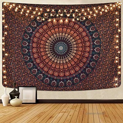 Alishomtll Mandala Wandbehang Bohemian Wandteppich Tapisserie Yoga psychedelisch Deko Tuch Tapestry groß 180 x 235cm