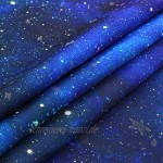 SUCHDECO Galaxis Wandteppich Leuchtend Blau Sternenhimmel Universum Tapisserie Psychedelisch Wandbehang Universum Wandteppich Wolke Sternaus Wandteppich für Schlafzimmer Dekor 150 x 130 cm