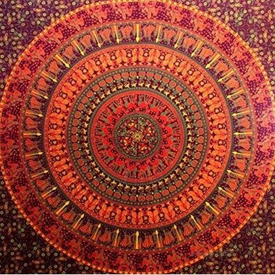 Tapisserie Geschenk Hippie Wandteppiche Elefant Mandala Bohemian Psychedelic komplizierte indische Wandbehang Bettwäsche Tagesdecke