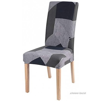 Universalgröße bedruckter Blumenstuhlbezug elastischer Stuhlbezug für das Essen elastischer europäischer Spandex-Sitzbezug A14 4pcs
