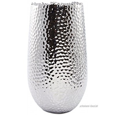Boltze Vase Silber Keramik 31 cm Höhe