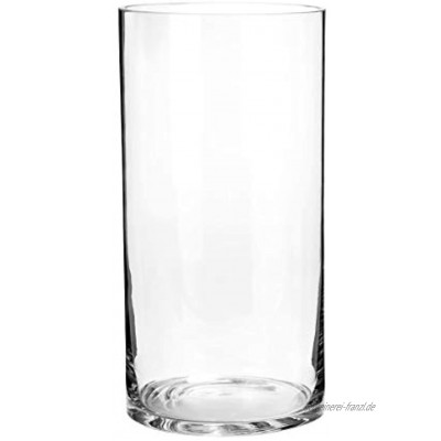 Butlers Pool zylindrische Vase Vase aus Glas | Zylindrische Glas-Vase | Breite 15 x Tiefe 15 x Höhe 30 cm