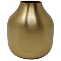 LaLe Living kleine Vase Basit aus Eisen in Gold Maße Blumenvase Ø8x10cm als Mini Deko auf dem Schrank Regal oder als Tischdeko auf deinem Esstisch