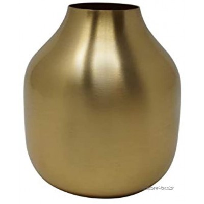 LaLe Living kleine Vase Basit aus Eisen in Gold Maße Blumenvase Ø8x10cm als Mini Deko auf dem Schrank Regal oder als Tischdeko auf deinem Esstisch