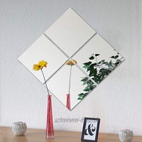 4 Stück Spiegelfliesen je 30x30cm Spiegelkachel Fliesenspiegel Spiegel Wanddekoration Wandspiegel Klebespiegel