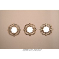 All American Collection Dekoratives Spiegel-Set 3-teilig Wandakzent Gold marokkanisch