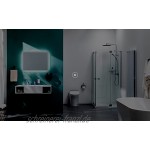 EMKE LED Badspiegel 80x60cm Badezimmerspiegel mit Beleuchtung kaltweiß Lichtspiegel Wandspiegel mit Touchschalter + beschlagfrei IP44 energiesparend