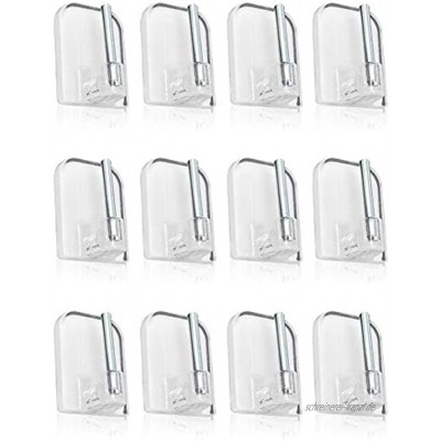 com-four® 12x Selbstklebende Gardinenhaken für Gardinenstangen Vitragestangen Klebehaken für Fenster Fensterhaken transparent