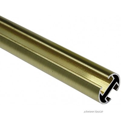 GARDINIA Gardinenstange Metall-Rohr mit Innenlauf Serie Chicago Durchmesser 20 mm Länge 160 cm Messing-matt