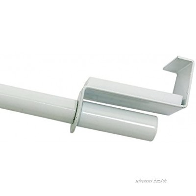 GARDINIA Spannvitrage Ausziehbar Montage ohne Schrauben und Bohren Durchmesser 9 mm Länge 90-130 cm Metall Weiß