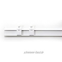Rollmayer Zubehör Weiß Paneelwagen Set aus Aluminium Universal mit Klettband 100 cm ohne Beschwerungsstange Rollwagen für Schienensystem Schiebegardinen Flächenvorhänge