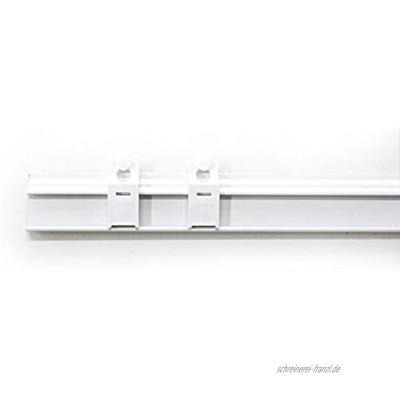Rollmayer Zubehör Weiß Paneelwagen Set aus Aluminium Universal mit Klettband 100 cm ohne Beschwerungsstange Rollwagen für Schienensystem Schiebegardinen Flächenvorhänge