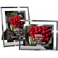 Brand Umi 2er Glas Bilderrahmen 10x15 für Baby Fotos Familienfotos und Hochzeitsfotos