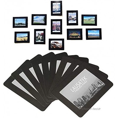 Lausatek Magnetischer Bilderrahmen Foto-Collage für Kühlschrank Magnettafel-Dekor schwarz für 10,2 x 15,2 cm 8,9 x 12,7 cm 6,3 x 8,9 cm 5,6 x 7,6 cm 25 Stück