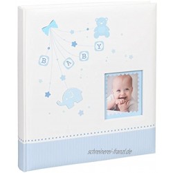 IDEAL Baby Start Fotoalbum in 29x32 cm 60 weiße Seiten Foto Album Fotobuch: Farbe: Blau